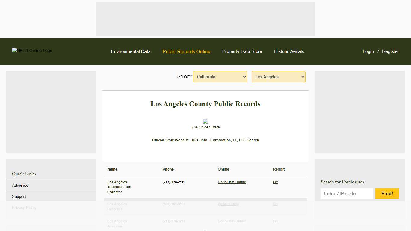 NETR Online • Los Angeles • Los Angeles Public Records, Search Los Angeles Records, Los Angeles Property Tax, California Property Search, California Assessor